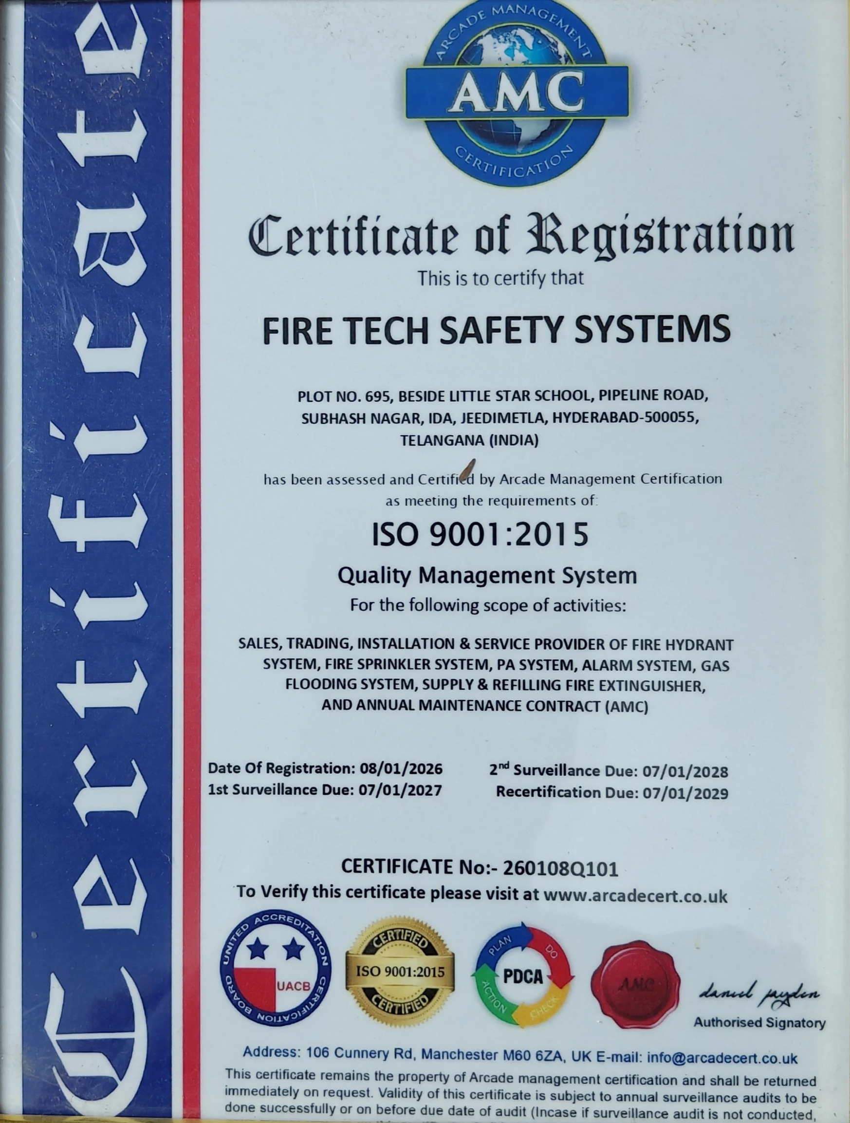 ISO 9001:2015 certificate