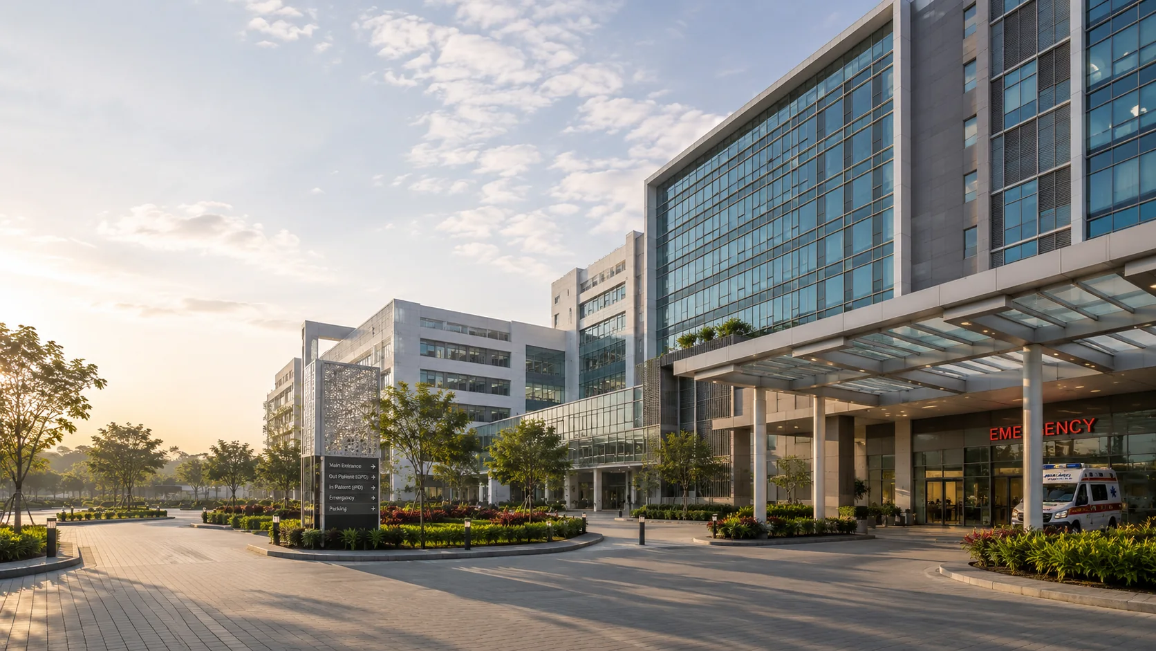 Healthcare facility requiring coordinated fire protection