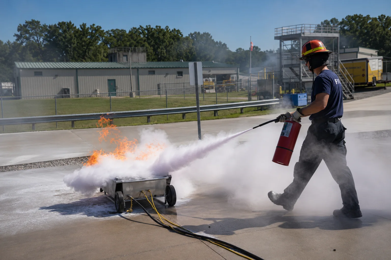 Row of serviced fire extinguishers — photo 3